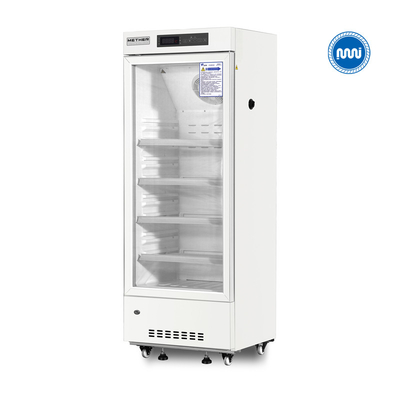 똑바로 선 단일 유리 문 의학 약학 냉동기 백신 냉장고 226L