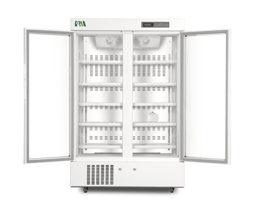 656L 이중 도어 약국과 유리문과 주도하는 실내등과 실험실 냉장고