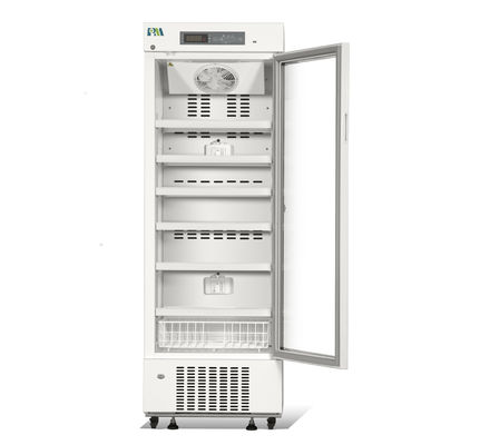공기-냉각 시스템 2~8 학위 +315L 유리문 약국과 USB 포트와 테스트 호울과 의학 냉동기