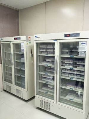 주도하는 실내등과 고급 품질 이중 유리 문 백신 저장 약국 냉장고