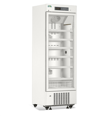 백신 저장을 위한 단일 유리 문과 2-8 도 312L 대용량 제약 의학 냉장고 냉동고