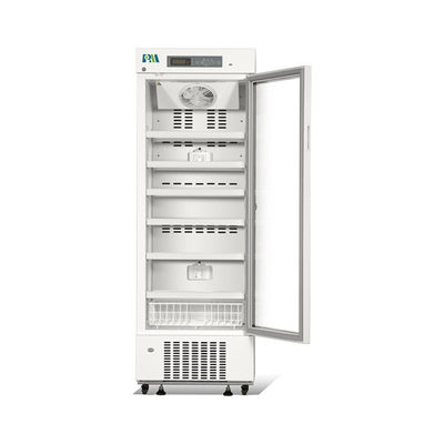 백신 저장을 위한 단일 유리 문과 2-8 도 312L 대용량 제약 의학 냉장고 냉동고