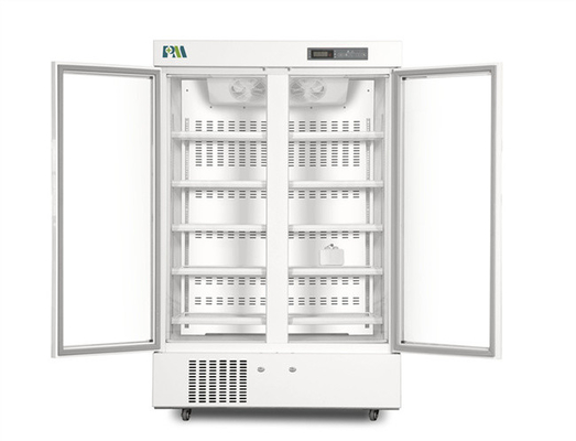 656L 고급 품질 이중 유리 문은 백신 저장을 위한 약국 의학 냉장고를 직립시킵니다