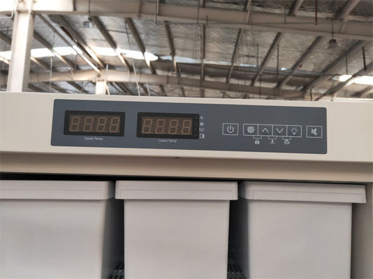 똑바로 두배 독립적 체임버와 깊은 생체 의학 백신 냉장고 냉동고 내각을 세우는 528 리터 능력