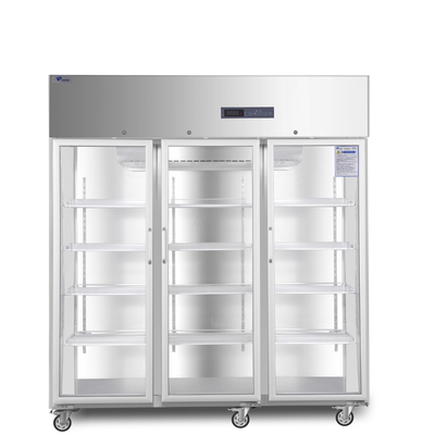 3가지 유리문과 1500L 2에서 8도 고급 품질 약국 냉장고 R134a
